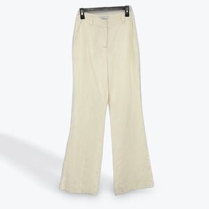 Derek Lam 10 Crosby Ivory High Rise Wide Leg Trousers Dress Pants Sz 2 NWT